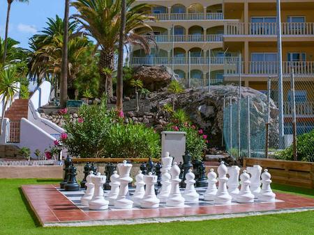 Giant chess board at Muthu Royal Park Albatros Hotel