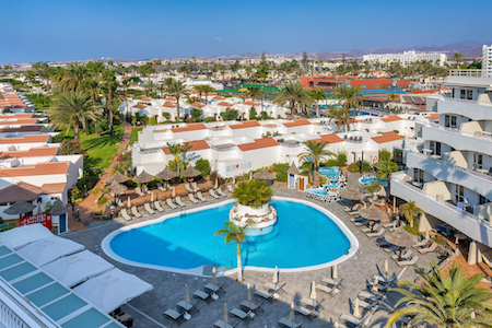 View of accommodation and pool at Sol Barbacan
